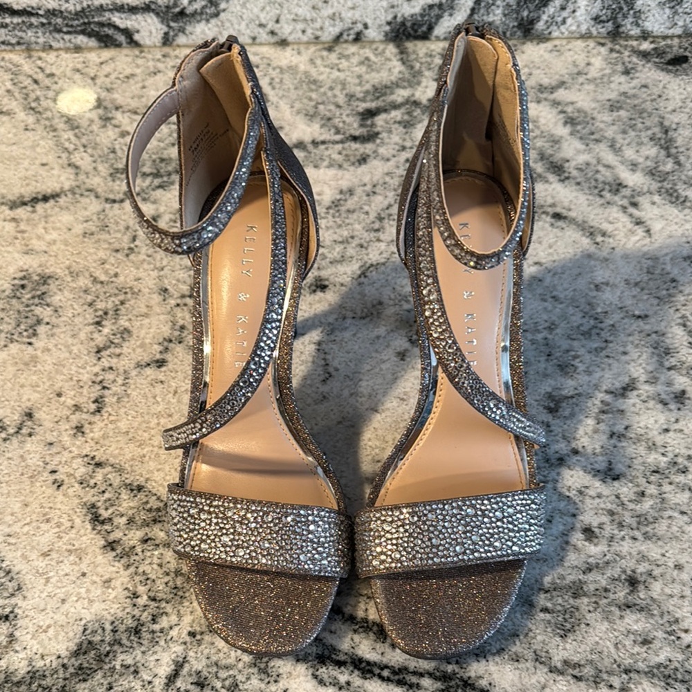 Kelly & Katie Glitter Strappy Heels